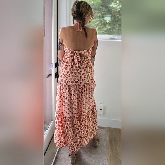 Japna Halter Tie Back Maxi Dress BNWOT - Picture 4 of 12
